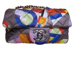 Printed Mini Coco Color Flap Bag, Nylon, Multi, 20163940(2014-15), M/DB/B
